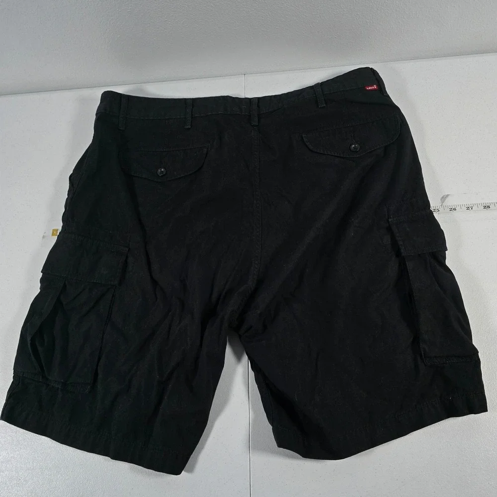 Levi Strauss & Co Mens Black Cargo Shorts Size 40‎ Cotton Utility PC9-23251-0013